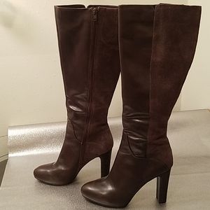 NINE WEST TALL BROWN BOOTS